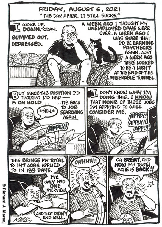 Daily Comic Journal: August 6, 2021: “The Day After. It Still Sucks.”