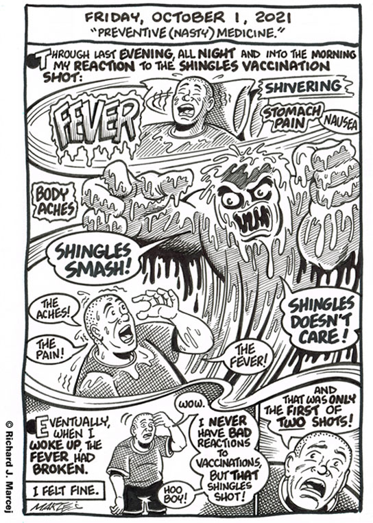 Daily Comic Journal: October 1, 2021: “Preventive (Nasty) Medicine.”