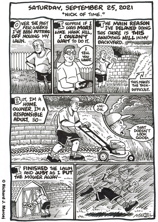 Daily Comic Journal: September 25, 2021: “Nick Of Time.”
