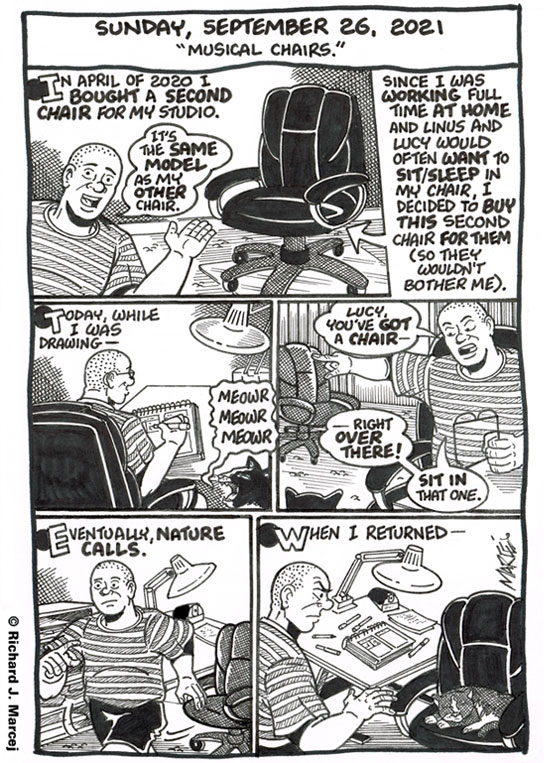 Daily Comic Journal: September 26, 2021: “Musical Chairs.”