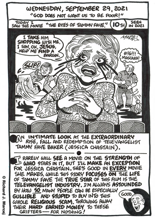 Daily Comic Journal: September 29, 2021: “God Does Not Want Us To Be Poor.”