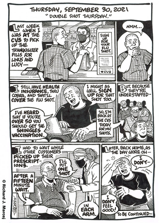 Daily Comic Journal: September 30, 2021: “Double Shot Thursday.”