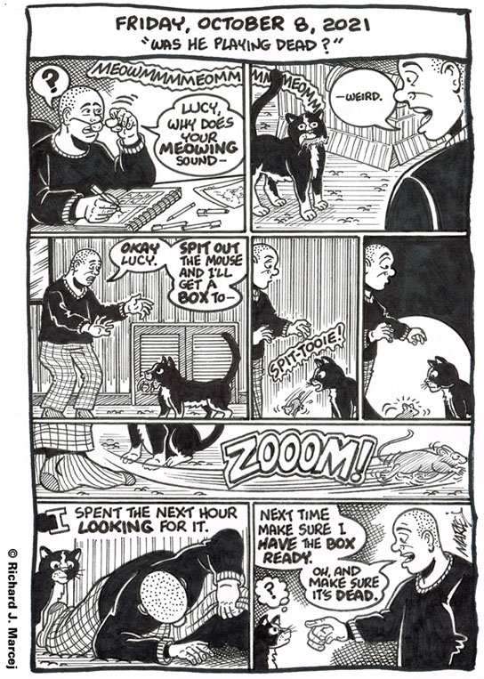 Daily Comic Journal: October 8, 2021: “Was He Playing Dead?”