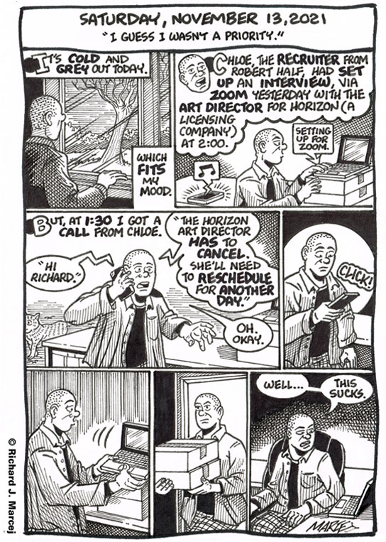 Daily Comic Journal: November 13, 2021: “I Guess I Wasn’t A Priority.”