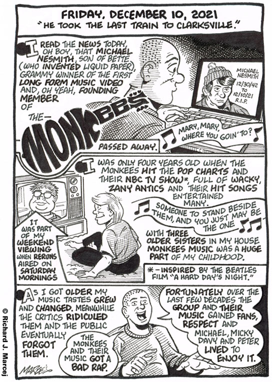 Daily Comic Journal: December 10, 2021: “He Took The Last Train To Clarksville.”