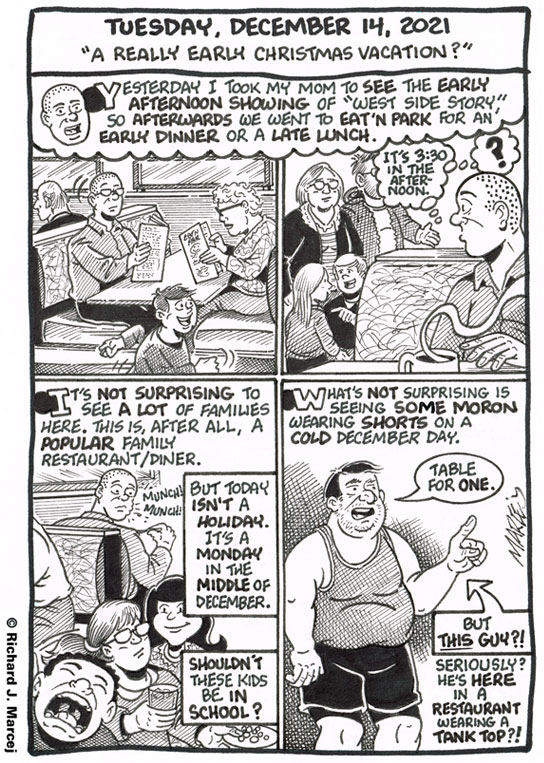 Daily Comic Journal: December 14, 2021: “A Really Early Christmas Vacation?”