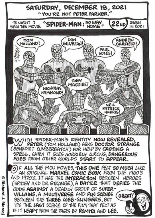 Daily Comic Journal: December 18, 2021: “You’re Not Peter Parker.”