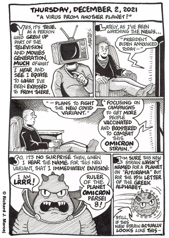 Daily Comic Journal: December 2, 2021: “A Virus From Another Planet?”