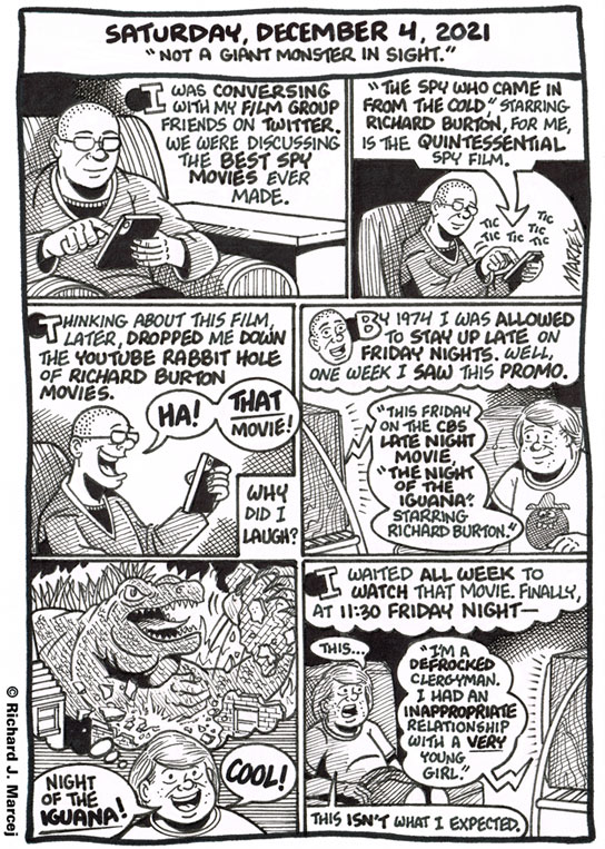 Daily Comic Journal: December 4, 2021: “Not A Giant Monster In Sight.”