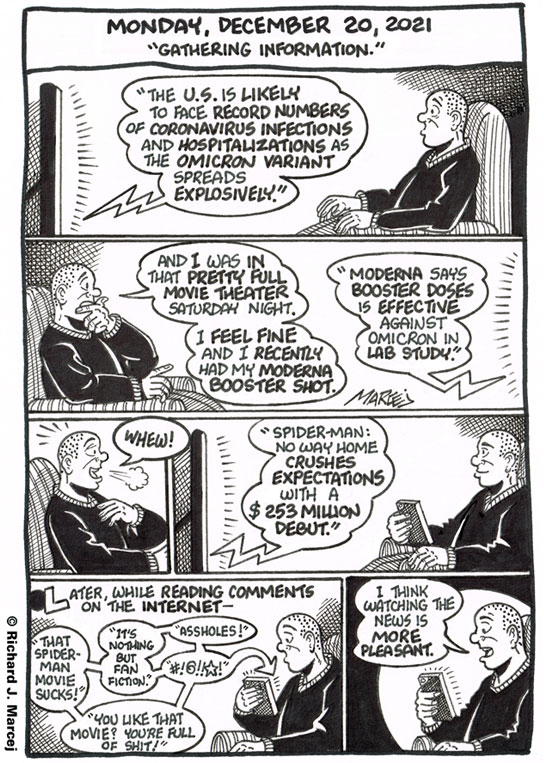 Daily Comic Journal: December 20, 2021: “Gathering Information.”