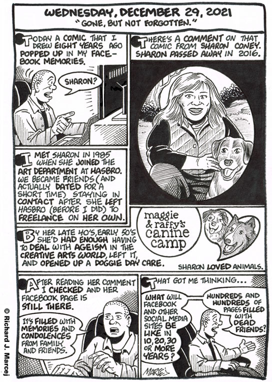 Daily Comic Journal: December 29, 2021: “Gone, But Not Forgotten.”