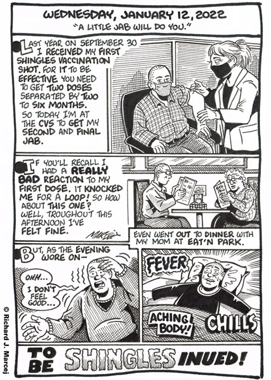 Daily Comic Journal: January 12, 2022: “A Little Jab Will Do You.”