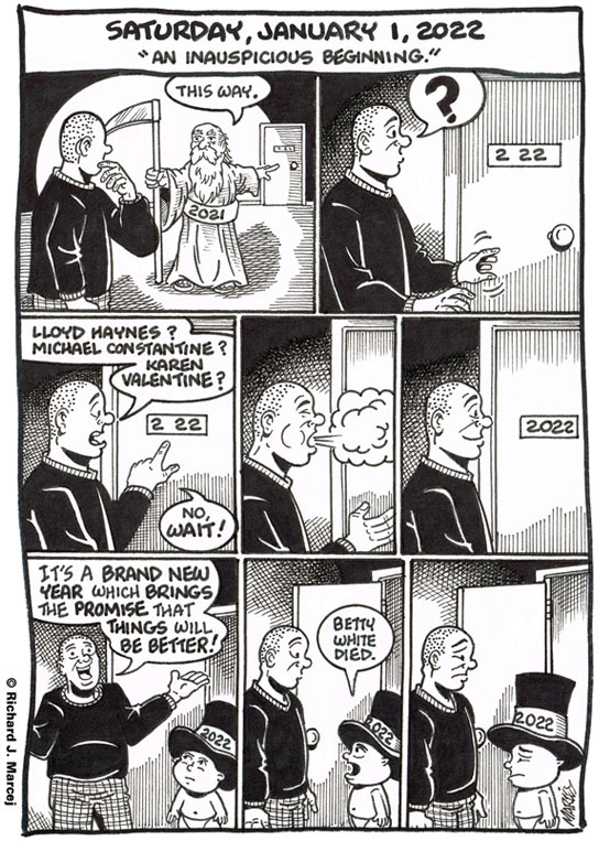 Daily Comic Journal: January 1, 2022: “An Inauspicious Beginning.”