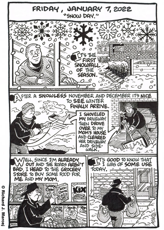 Daily Comic Journal: January 7, 2022: “Snow Day.”