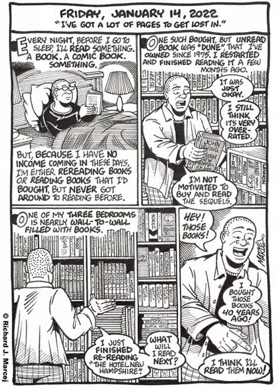 Daily Comic Journal: January 14, 2022: “I’ve Got A Lot Of Pages To Get Lost In.”