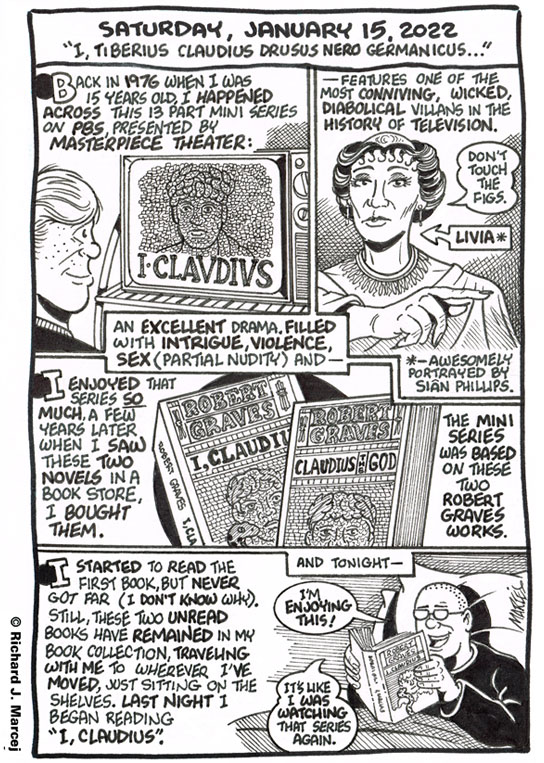 Daily Comic Journal: January 15, 2022: “I, Tiberius Claudius Drusus Nero Germanicus … “