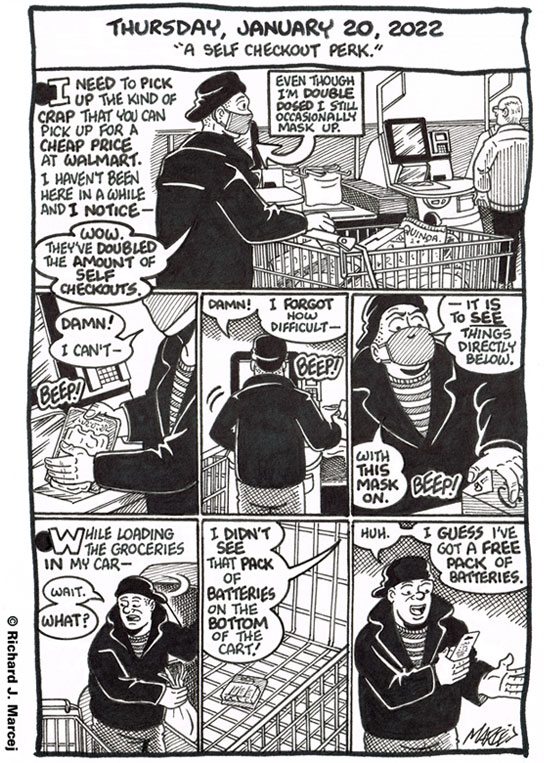 Daily Comic Journal: January 20, 2022: “A Self Checkout Perk.”