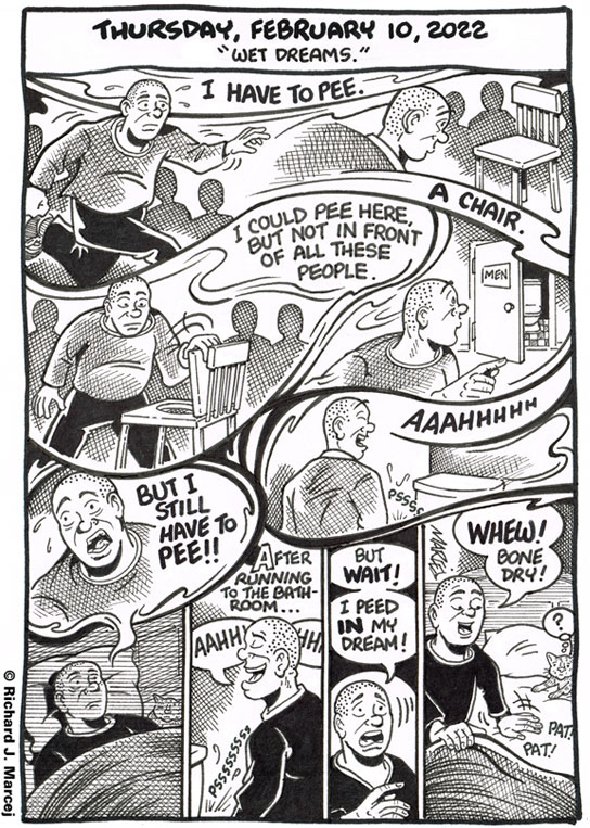 Daily Comic Journal: February 10, 2022: “Wet Dreams.”