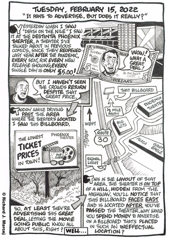 Daily Comic Journal: February 15, 2022: “It Pays To Advertise. But Does It Really?”