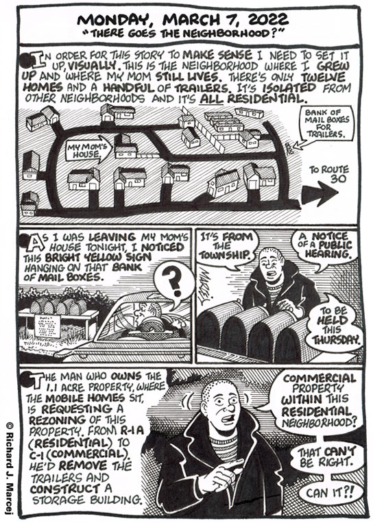 Daily Comic Journal: March 7, 2022: “There Goes The Neighborhood?”
