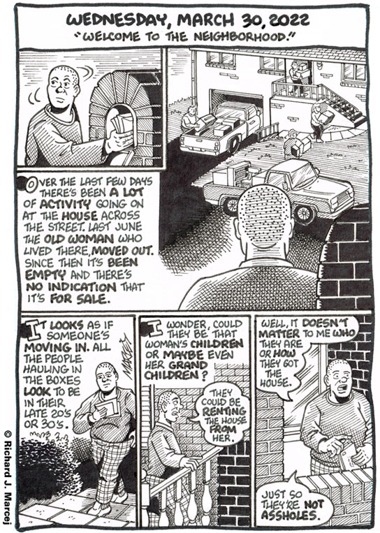 Daily Comic Journal: March 30, 2022: “Welcome To The Neighborhood.”