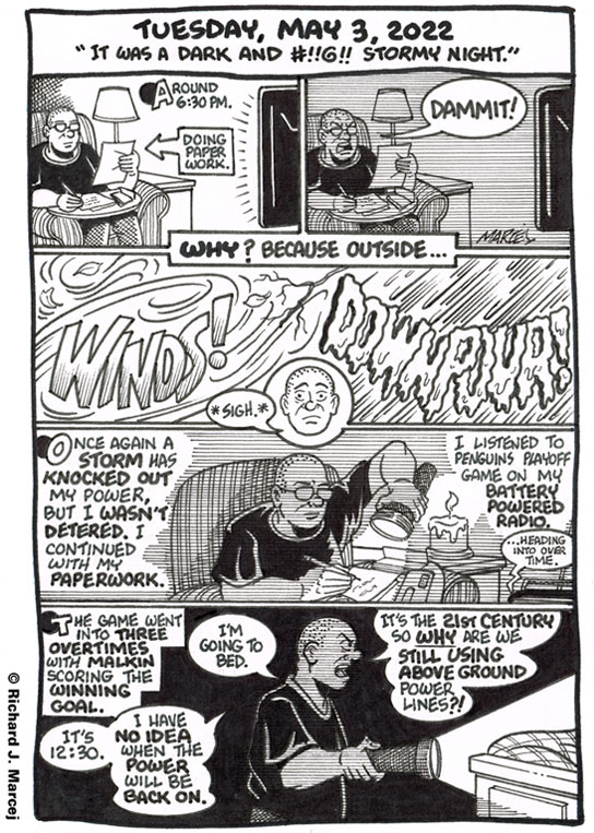 Daily Comic Journal: May 3, 2022: “It Was A Dark And #!!@!! Stormy Night.”
