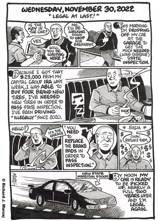 Daily Comic Journal: November 30, 2022: “Legal At Last!”