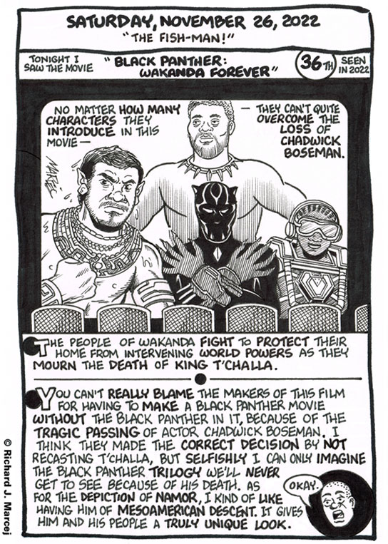 Daily Comic Journal: November 26, 2022: “The Fish-Man!”