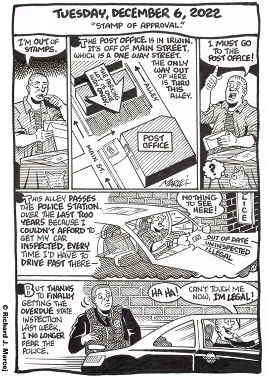 Daily Comic Journal: December 6, 2022: “Stamp Of Approval.”