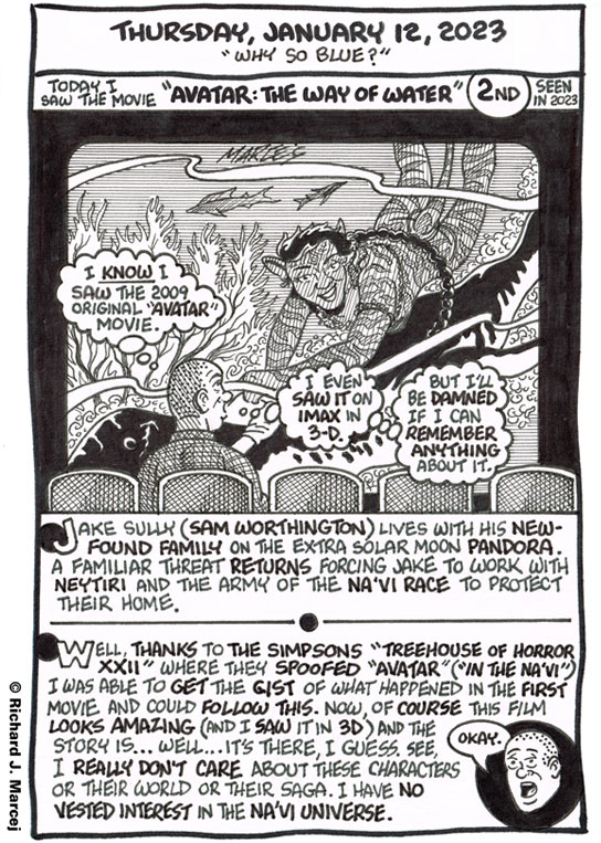 Daily Comic Journal: January 12, 2023: “Why So Blue?”