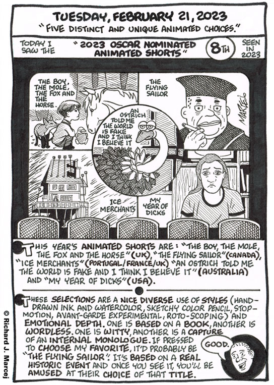 Daily Comic Journal: February 21, 2023: “Five Distinct And Unique Animated Choices.”