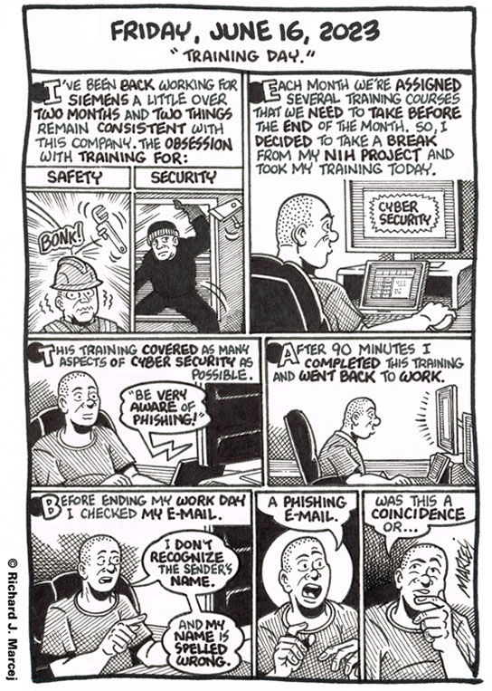Daily Comic Journal: June 16, 2023: “Training Day.”