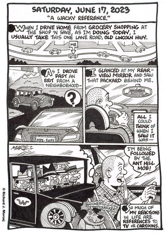 Daily Comic Journal: June 17, 2023: “A Wacky Reference.”