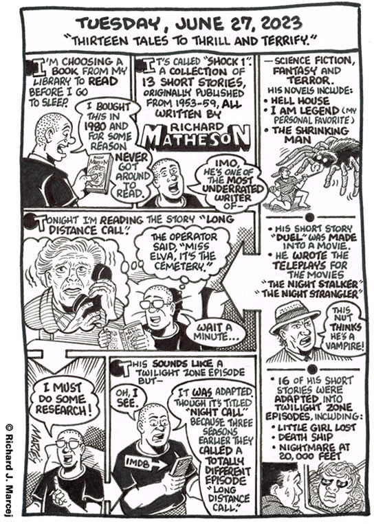 Daily Comic Journal: June 27, 2023: “Thirteen Tales To Thrill And Terrify.”