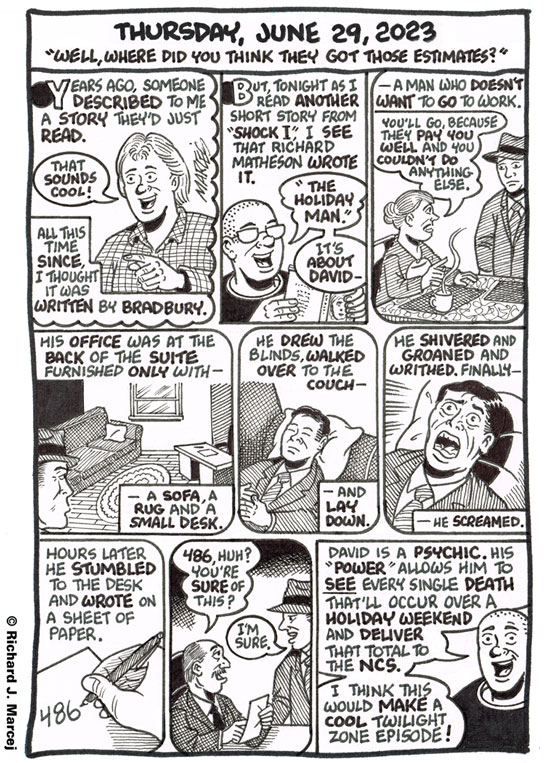 Daily Comic Journal: June 29, 2023: “Well, Where Did You Think They Got Those Estimates?”