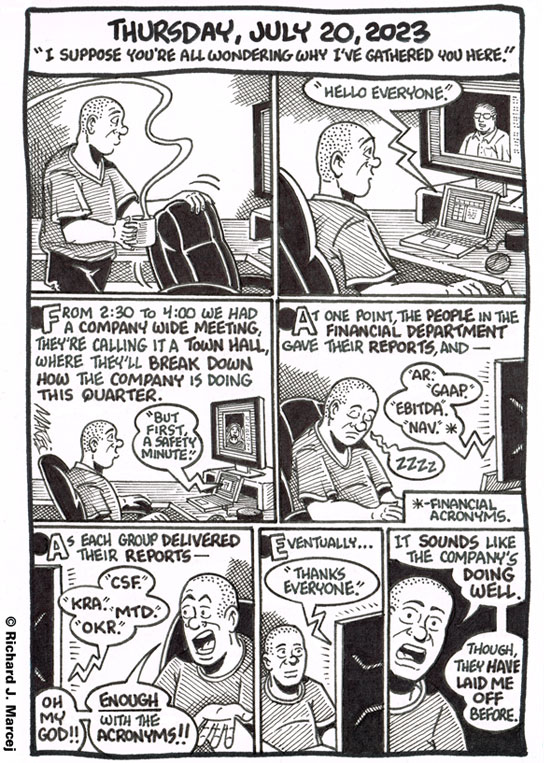 Daily Comic Journal: July 20, 2023: “I Suppose You’re All Wondering Why I’ve Gathered You Here.”