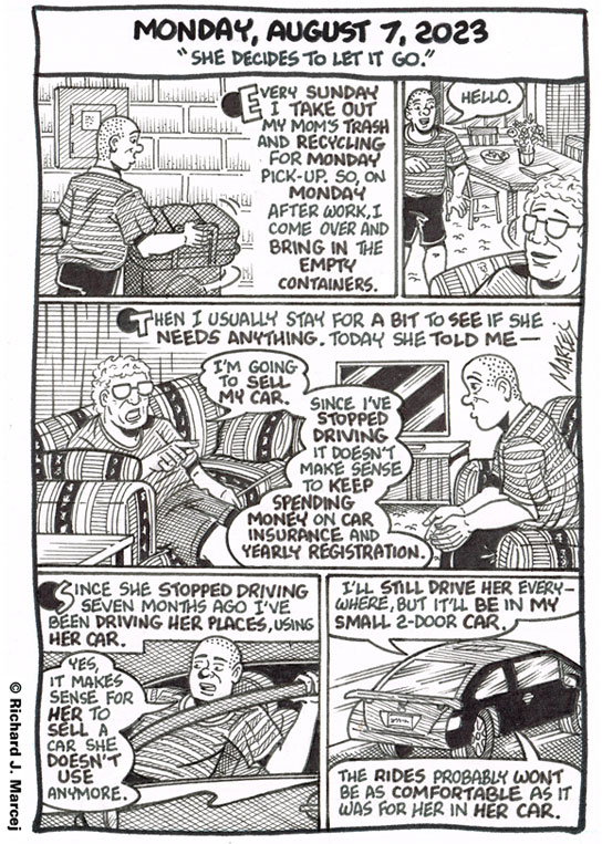 Daily Comic Journal: August 7, 2023: “She Decides To Let It Go.”